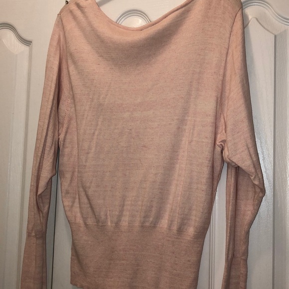 Blush Pink Pearl & Rhinestones Sweater, Size Large - Picture 4 of 4
